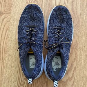 Hoka One One dark grey color with grey and orange laces. Size 12.5